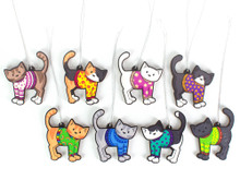 Cats in Festive Jumpers - Christmas Cat Decorations Sweaters
