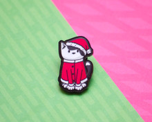 Santa Cat - Christmas Acrylic Pin