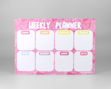 Pink Cats - Mini Weekly Planner- Desk pad - Notepad A5