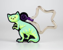 T-Rex Dinosaur Cat - Key Ring - ECO