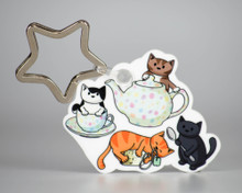 Tea Cats - Key Ring - ECO