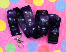 Skeleton Halloween Cats - Lanyard  - with Safety Clip