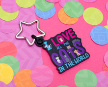 I Love All The Cats In The World - Key Ring - Eco