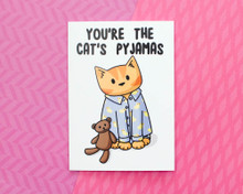You're The Cat's Pyjamas - Greetings Card - Valentine's Day