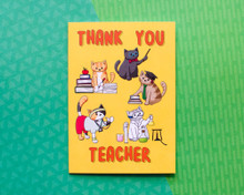 Thank You Teacher - Greetings Card - Yellow