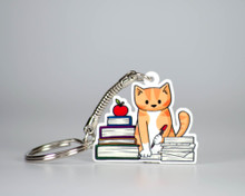 Teacher Cat- Key Ring - ECO