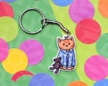 Pyjama Cat- Key Ring - ECO - 