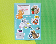 Stem Cats - A5 Vinyl Sticker Sheet