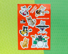 Musician Cats - A5 Vinyl Sticker Sheet