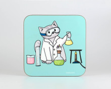 STEM Cat - Coaster - Chemist