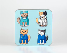 Medical Cats - Coaster - Doctor, Vet, Nurse, Surgeon, Scrubs