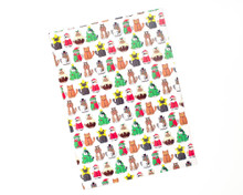 Costume Cats Rows  Wrapping Paper