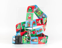 Christmas Costume Cats - Lanyard  - with Safety Clip