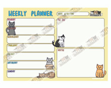  Weekly Planner- Desk pad - Digital Download - yellow and white