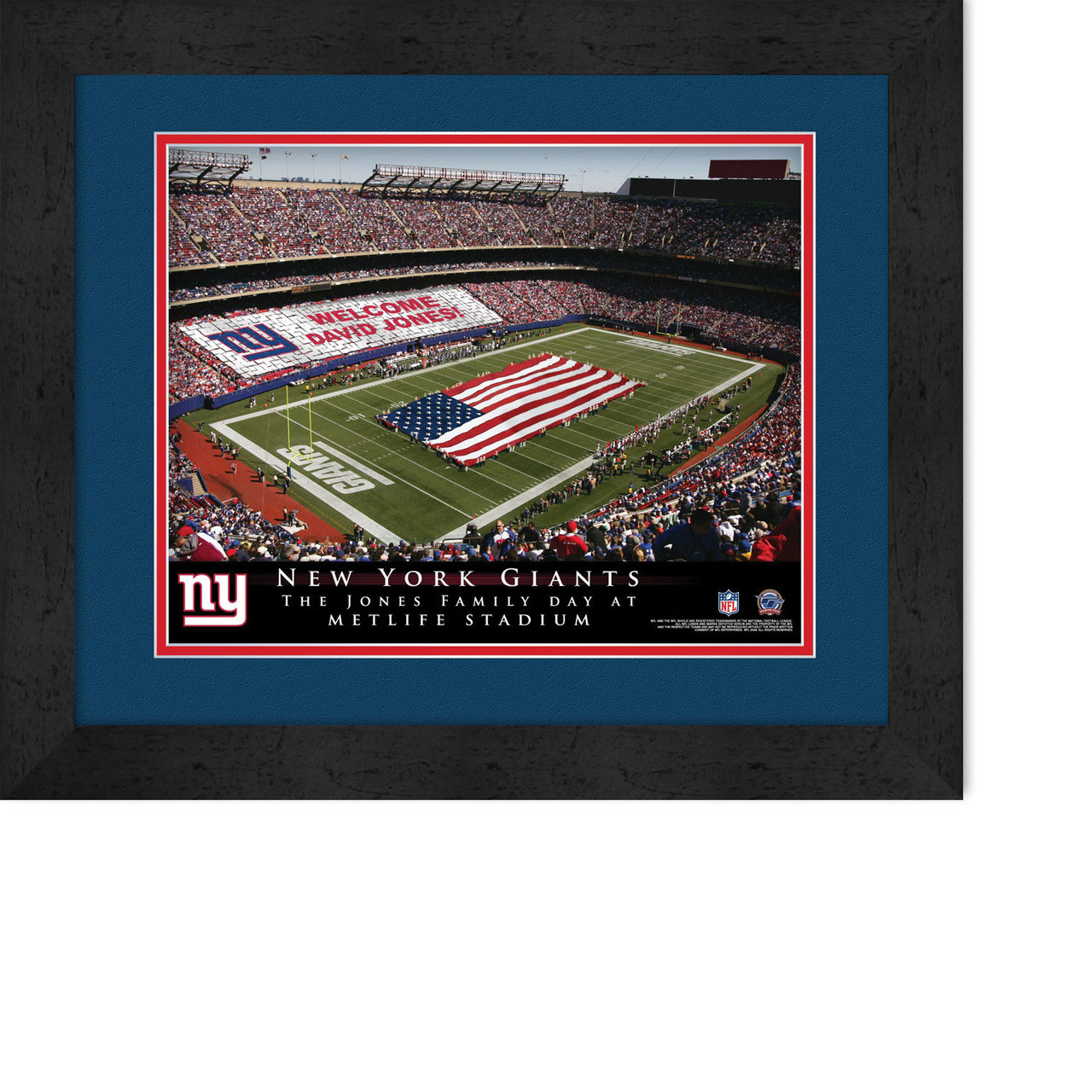 Personalized Customized New York NY Giants Name Poster Sport Banner with Frame