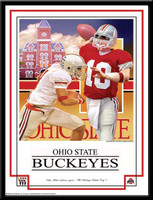 Ohio State Buckeye Football Art Framed Print