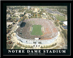 Notre Dame Stadium Aerial Photo Poster