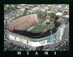 University of Miami Hurricanes Orange Bowl Aerial Photo Poster