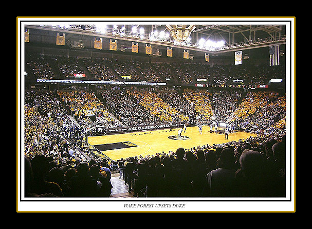 Wake Forest Upsets Duke Blue Devils Framed Picture