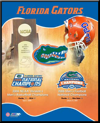 Florida Gators Triple National Champions Framed Poster