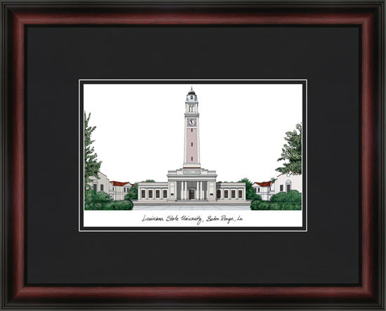 Louisiana State University Campus Lithograph Picture