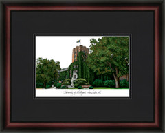 University of Michigan Campus Lithograph Picture