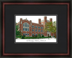 University of Oklahoma Campus Lithograph Picture