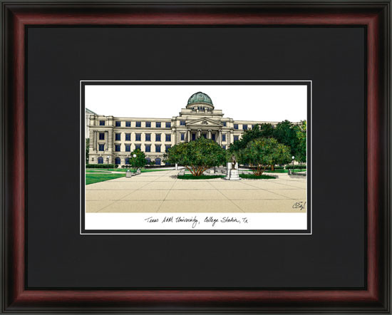 Texas A&M University Campus Lithograph Picture