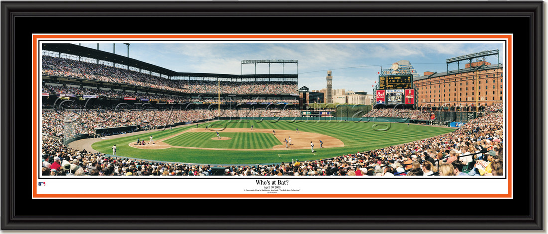 Baltimore Orioles Who's At Bat Framed Poster Double Mat