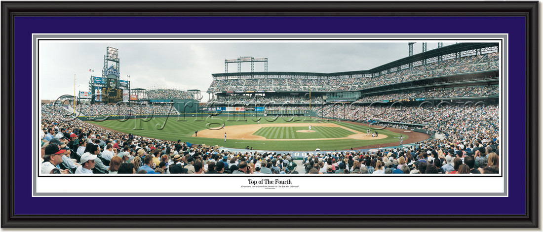 Colorado Rockies Coors Field Top of the Fourth double matted