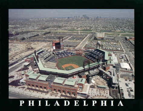 MLB New & Old Yankee Stadium Aerial View Color Matte Finish 8