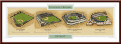 Evolution of the Ballpark Detroit Tigers Poster