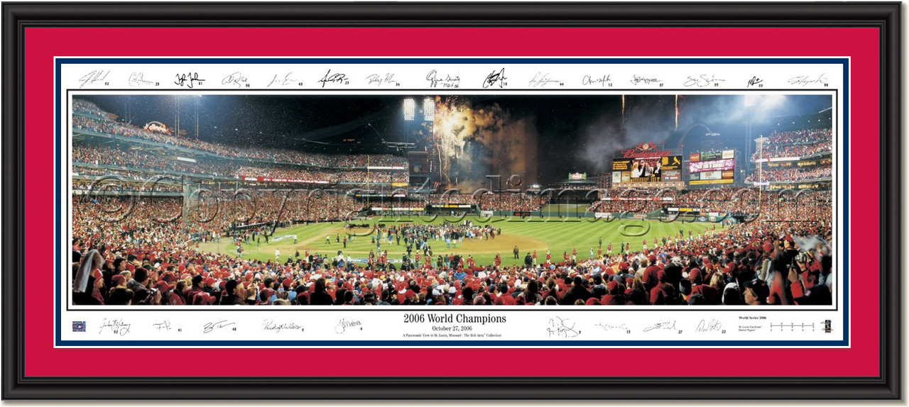St. Louis Cardinals Team-Signed 12 x 19 Poster with (5