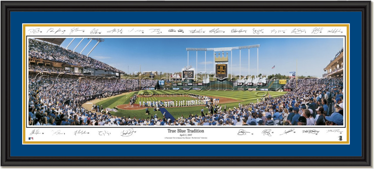 Framed and Matted Print Kansas City Royals Kauffman Stadium 