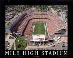 Denver Broncos Mile High Stadium Framed Aerial Photo