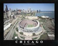 Chicago Bears New Soldier Field Framed Aerial Photo