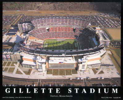 New England Patriots Gillette Stadium Aerial View 8 x 10 Framed Football  Photo