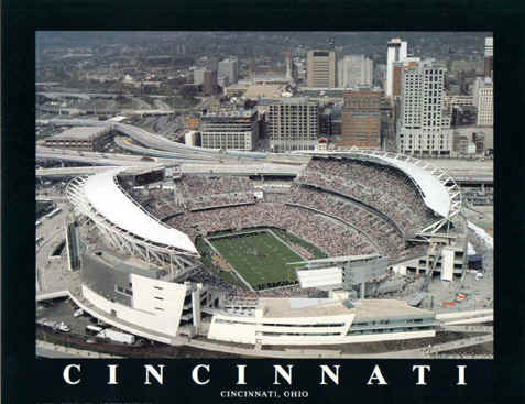Cincinnati Bengals Paul Brown Stadium Aerial Photo 