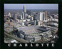 Carolina Panthers Bank of America Stadium Framed Aerial Photo