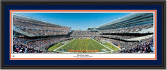 Chicago Bears -- First Day Game -- Soldier Field Framed Print Double Mat and Black Frame
