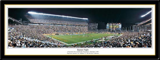 Pittsburgh Steelers Super Bowl XL Panoramic Banner Night