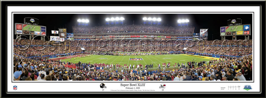 Pittsburgh Steelers Super Bowl XLIII Panoramic Picture no mat