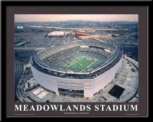 New York Jets Stadium, Old and New Aerial Photo Print Poster