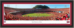 San Francisco 49ers vs New Orleans Saints Touchdown Framed Print single mat black frame