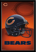 Chicago Bears Football Team Helmet Logo Poster