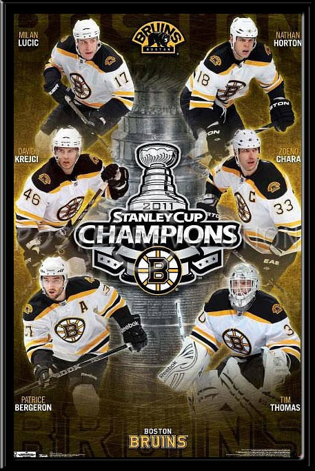 8x10 Photo Boston Bruins 11x14 Framed 2011 Stanley Cup Champions Scorecard
