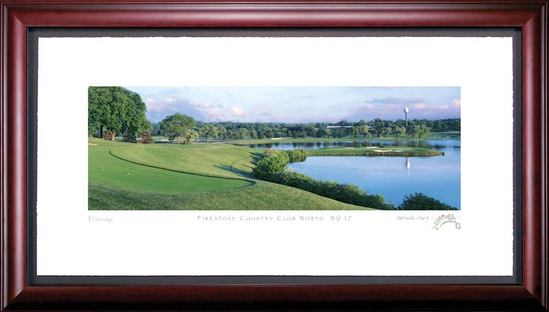 Firestone Country Club North 17th Hole Framed Golf Art Print