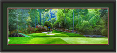 Augusta 12th Hole Panoramic Framed Golf Art