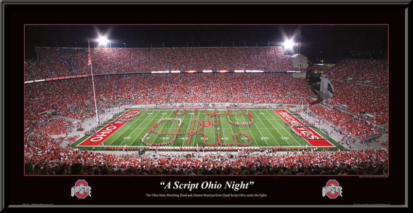 Details about   Ohio State Buckeyes Framed Poster Print Marching Band Ohio Drum 