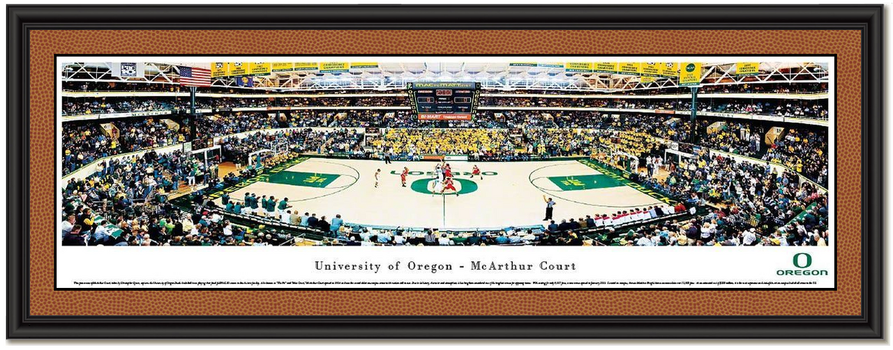 Oregon Ducks Mcarthur Court Basketball Panoramic Picture Final Season